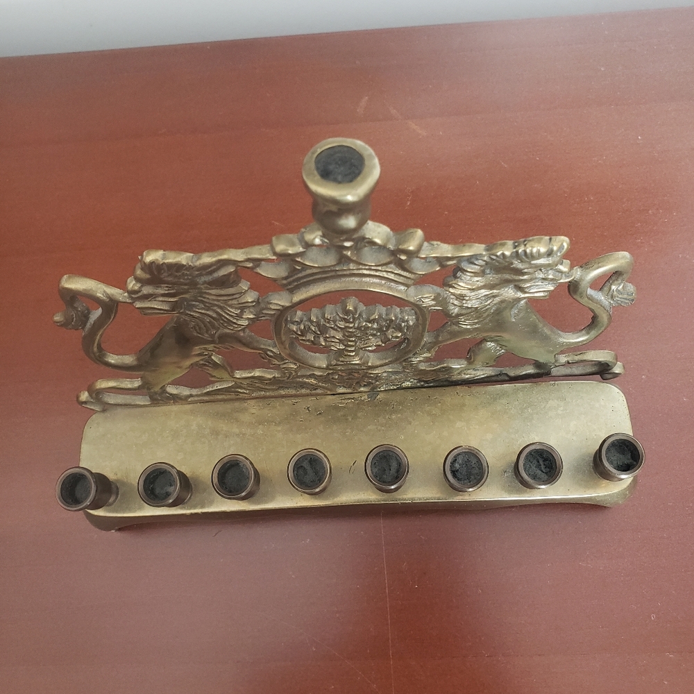 Brass Minorah - Picture 7 of 8